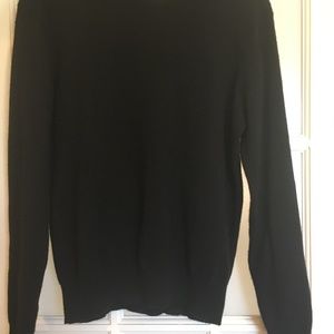 CALVIN KLEIN COLLECTION Cashmere Black Sweater, Medium